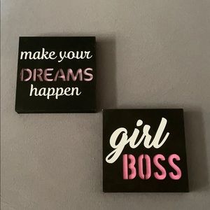 Two girly frames for your wall